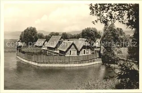 Unteruhldingen Pfahlbauten Freilichtmuseum Kat. Uhldingen Muehlhofen