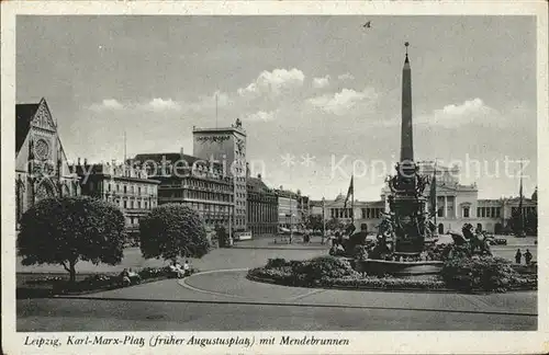 Leipzig Karl Marx Platz mit Mendebrunnen Kat. Leipzig