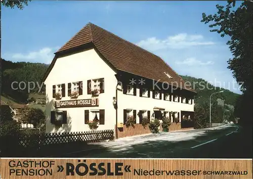 Niederwasser Gasthaus Pension Roessle Familie Kammerer Kat. Hornberg