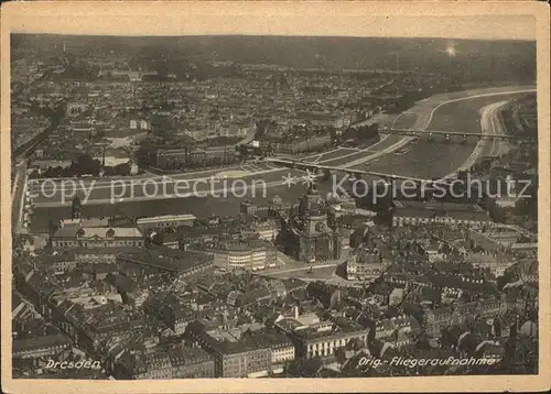 Dresden Fliegeraufnahme Kat. Dresden Elbe