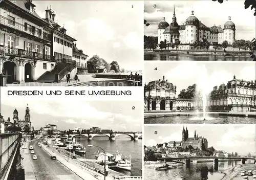 Dresden Schloss Pillnitz Wasserpalais Bruehlsche Terrassen Schloss Moritzburg Zwinger Meissen Kat. Dresden Elbe