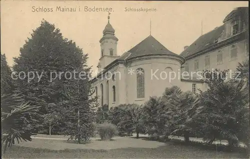 Insel Mainau Schloss mit Schlosskapelle Kat. Konstanz Bodensee