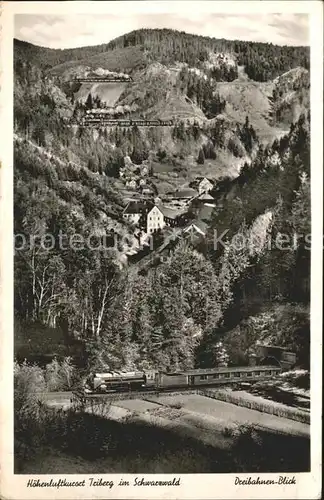 Triberg Schwarzwald Dreibahnenblick Kat. Triberg im Schwarzwald