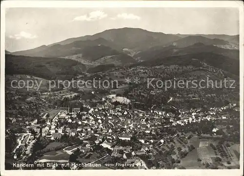 Kandern Fliegeraufnahme mit Hochblauen Kat. Kandern