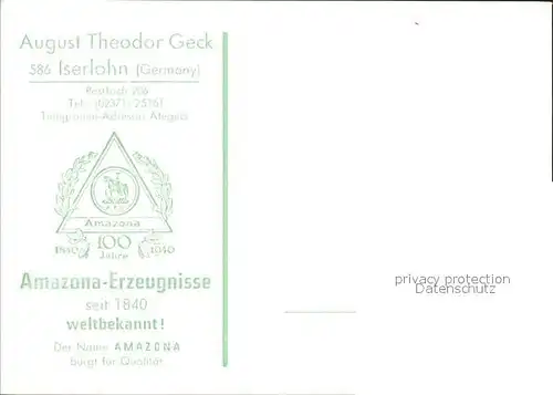 Iserlohn August Theodor Geck Kat. Iserlohn