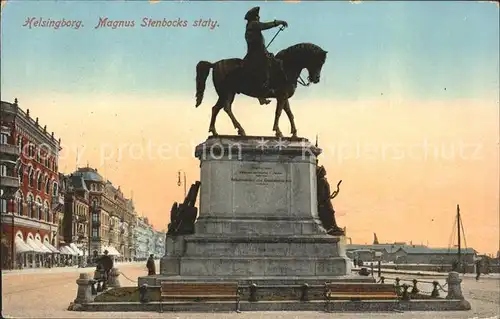 Helsingborg Magnus Stenbocks staty Denkmal Kat. Helsingborg