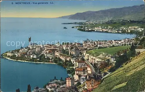 Montreux VD Vue generale / Montreux /Bz. Vevey