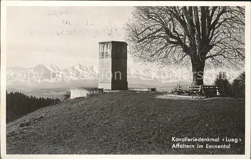 Affoltern Emmental Kavalleriedenkmal Lueg Alpenpanorama Kat. Affoltern Emmental