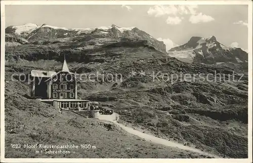 Unterschaechen Hotel Klausenpasshoehe mit Scheerhorn Kat. Unterschaechen