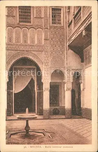 Meknes Riche interieur marocain Kat. Meknes