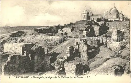 Carthage Karthago Necropole punique de la Colline Saint Louis Ruinen Antike Staette Kat. Tunis