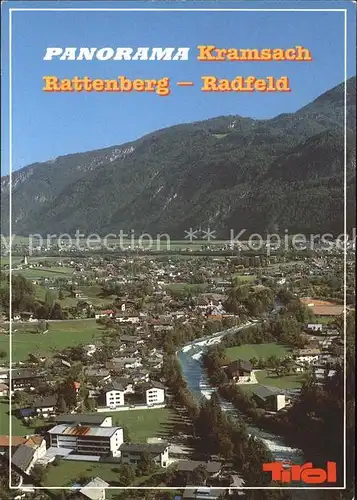 Kramsach Panorama Unterinntal Blick gegen Rattenberg Radfeld und Voldoepp Kat. Kramsach