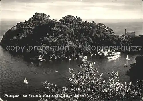 Portofino Liguria Penisola vista dall  Albergo Splendido Kat. Portofino