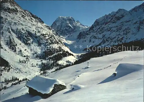 Arolla VS Winterimpressionen Berghuette Mont Collon / Arolla /Bz. Herens