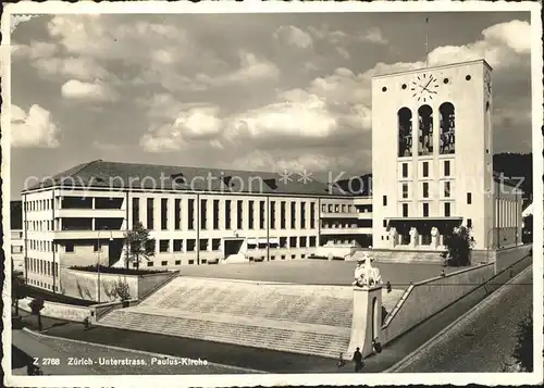 Unterstrass Zuerich Paulus Kirche Kat. Unterstrass