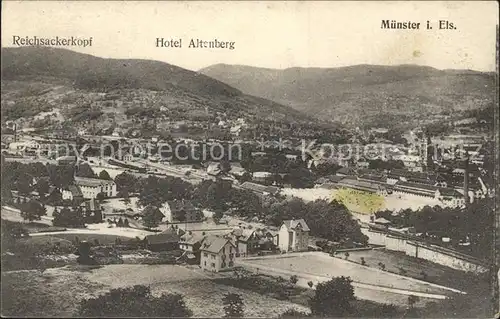 Muenster Haut Rhin Elsass Panorama Reichsackerkopf Hotel Altenberg Kat. Munster