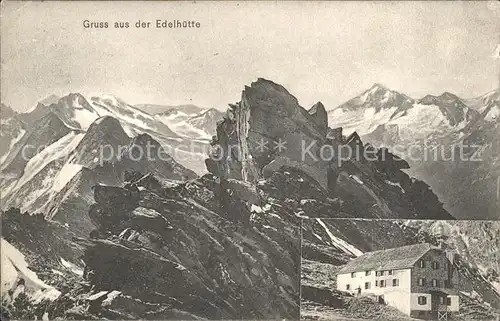 Edelhuette Berghuette Zillertaler Alpen Kat. Mayrhofen