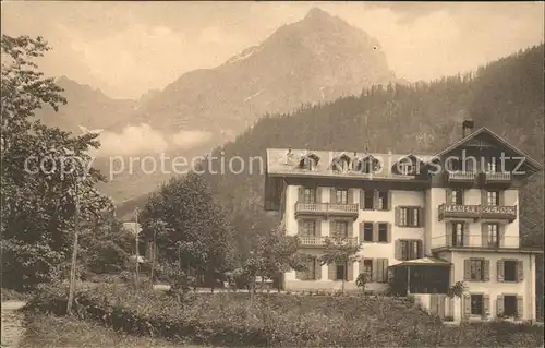 Les Plans sur Bex Hotel Pension Tanner et le Grand Muveran Waadtlaender Alpen Kat. Les Plans sur Bex