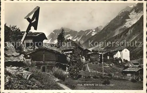 Eisten im Loetschental Kreuz Alpen Kat. Eisten