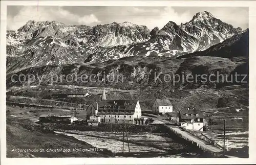 St Christoph Arlberg Arlbergstrasse gegen Valluga Lechtaler Alpen / St. Anton am Arlberg /Landeck