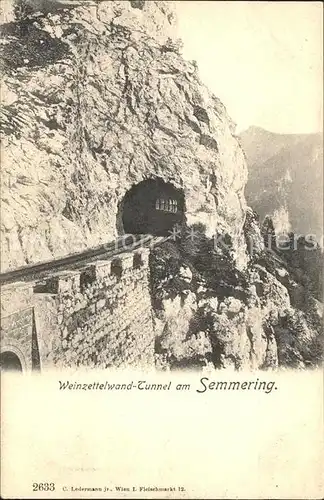 Semmering Niederoesterreich Weinzettelwand Tunnel am Semmering Kat. Semmering