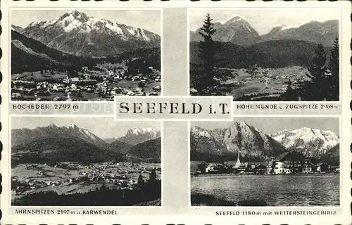 Seefeld Tirol Hocheder Hohe Munde Ahrnspitzen Karwendel Wetterstein Kat. Seefeld in Tirol