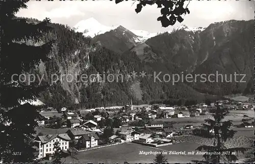 Mayrhofen Zillertal mit Ahornspitze Kat. Mayrhofen