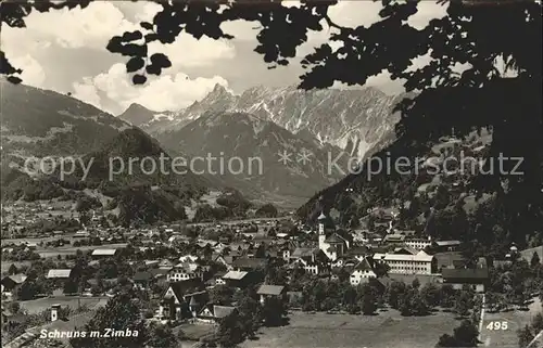 Schruns Vorarlberg mit Zimba Totalansicht Kat. Schruns