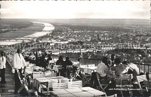 Wien Stadtblick vom Kahlenberg Restaurant Kat. Wien