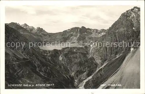 Luenersee Vorarlberg und Boeser Tritt Kat. Vandans