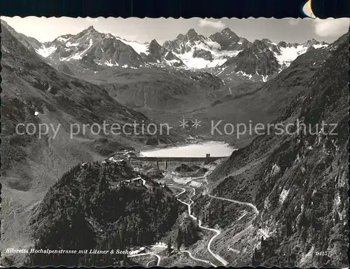 Silvretta Hochalpenstrasse mit Litzner und Seehorn Kat. Silvretta