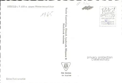 Seefeld Tirol mit Wettersteingebirge Kat. Seefeld in Tirol