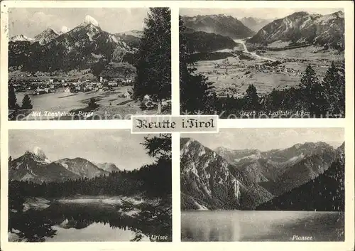 Reutte Tirol Tannheimer Berge Lechtaler Alpen Urisee Plansee Kat. Reutte