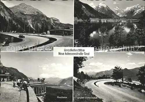 Achensee Kanzelkehre Neue Achenseestrasse Rofan Pertisau Rasthaus Unterinntal Kat. Eben am Achensee