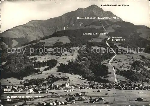 St Johann Tirol Kitzbueheler Horn Angerer Alm Seilbahn Bergstation  Kat. St. Johann in Tirol