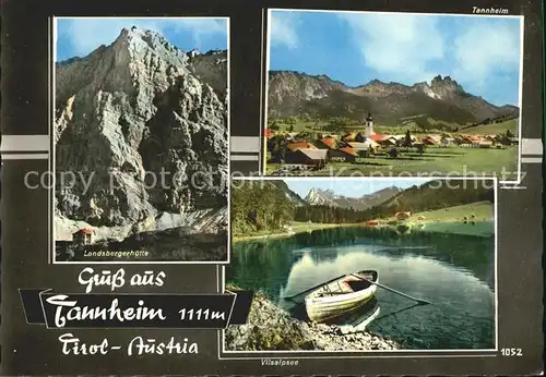 Tannheim Tirol Landsbergerhuette Ortsblick Vilsalpsee Kat. Tannheim