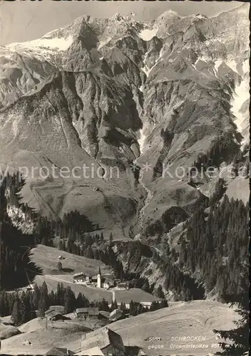 Schroecken Vorarlberg mit Braunarlsspitze Kat. Schroecken