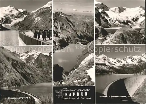 Kaprun Tauernkraftwerke Limbergsperre Mooser und Drossensperre Details Kat. Kaprun