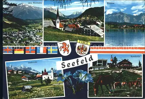 Seefeld Tirol Hochader Ortsansicht Wildsee Seekirchl Rosshuette Kat. Seefeld in Tirol