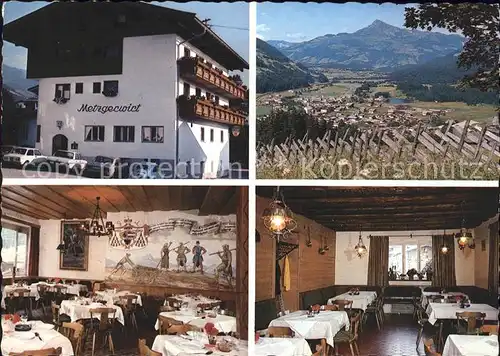 Kirchberg Tirol Gasthof Metzgerwirt Gastraeume Panorama Kat. Kirchberg in Tirol