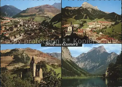 Eisenerz Steiermark Erzberg Schichtturm Pfaffenstein Pfarrkirche St Oswald Leopoldsteinersee  Kat. Eisenerz