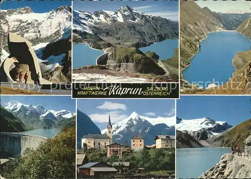 Kaprun Tauernkraftwerke Denkmal Wasserfallboden Limbergsperre Ortsblick Mooserboden Kat. Kaprun