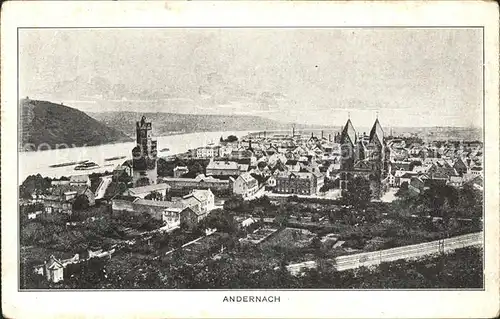Andernach Gesamtansicht Rhein Kat. Andernach