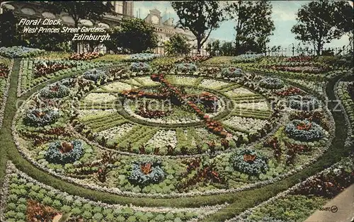 Edinburgh Floral Clock West Princes Street Gardens Kat. Edinburgh