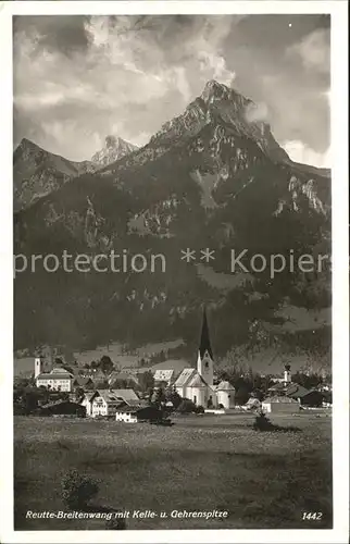 Breitenwang Tirol mit Kellespitze und Gehrenspitze Allgaeuer Alpen Kat. Breitenwang