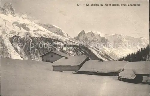 Chamonix Chaine du Mont Blanc Alpenpanorama Kat. Chamonix Mont Blanc