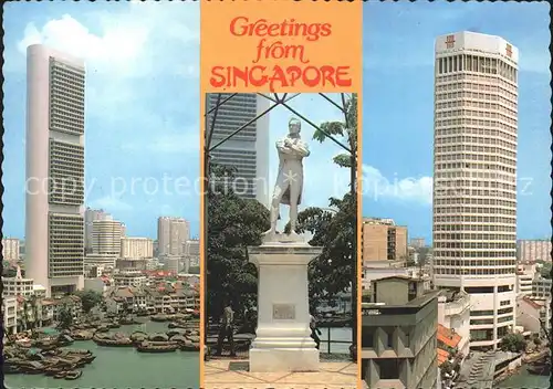 Singapore Skyscraper Monument Statue Kat. Singapore