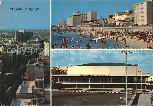 Tel Aviv Teilansicht Strand Gebaeude Kat. Tel Aviv