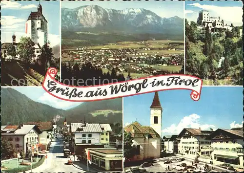 Woergl Angerberg Maria Stein Schloss Itter Bahnhofstrasse Hauptplatz Alpenpanorama Kat. Angerberg Tirol