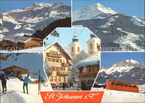 St Johann Tirol Angerer Alm Steinberge Kitzbueheler Horn Harschbichl Bergbahn Wilder Kaiser Wintersportplatz Kat. St. Johann in Tirol